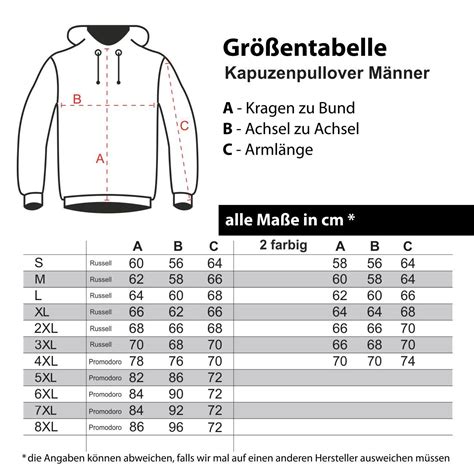 größentabelle adidas herren jacken